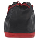 LOUIS VUITTON Epi Noe Shoulder Bag Bicolor Black Red M44017 LV Auth BAZ843-13