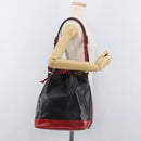 LOUIS VUITTON Epi Noe Shoulder Bag Bicolor Black Red M44017 LV Auth BAZ843-22