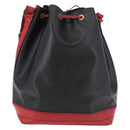 LOUIS VUITTON Epi Noe Shoulder Bag Bicolor Black Red M44017 LV Auth BAZ843-2