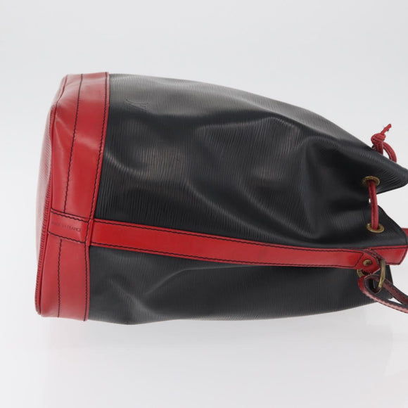 LOUIS VUITTON Epi Noe Shoulder Bag Bicolor Black Red M44017 LV Auth BAZ843