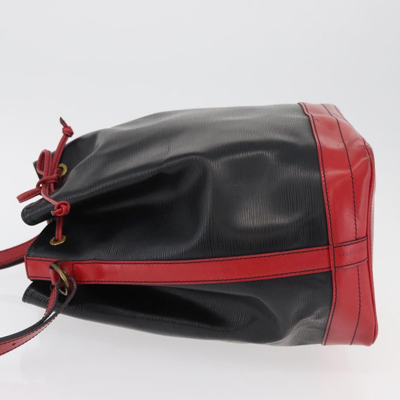 LOUIS VUITTON Epi Noe Shoulder Bag Bicolor Black Red M44017 LV Auth BAZ843