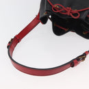 LOUIS VUITTON Epi Noe Shoulder Bag Bicolor Black Red M44017 LV Auth BAZ843-7