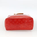 LOUIS VUITTON Monogram Vernis Reade MM Hand Bag Red Rouge M91086 LV Auth BAZ846-10