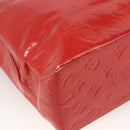 LOUIS VUITTON Monogram Vernis Reade MM Hand Bag Red Rouge M91086 LV Auth BAZ846-14