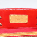 LOUIS VUITTON Monogram Vernis Reade MM Hand Bag Red Rouge M91086 LV Auth BAZ846-15