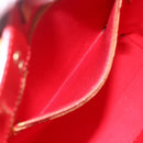 LOUIS VUITTON Monogram Vernis Reade MM Hand Bag Red Rouge M91086 LV Auth BAZ846-20
