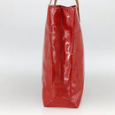 LOUIS VUITTON Monogram Vernis Reade MM Hand Bag Red Rouge M91086 LV Auth BAZ846-4