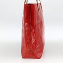 LOUIS VUITTON Monogram Vernis Reade MM Hand Bag Red Rouge M91086 LV Auth BAZ846-5