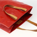LOUIS VUITTON Monogram Vernis Reade MM Hand Bag Red Rouge M91086 LV Auth BAZ846-6
