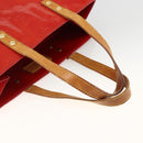 LOUIS VUITTON Monogram Vernis Reade MM Hand Bag Red Rouge M91086 LV Auth BAZ846-7