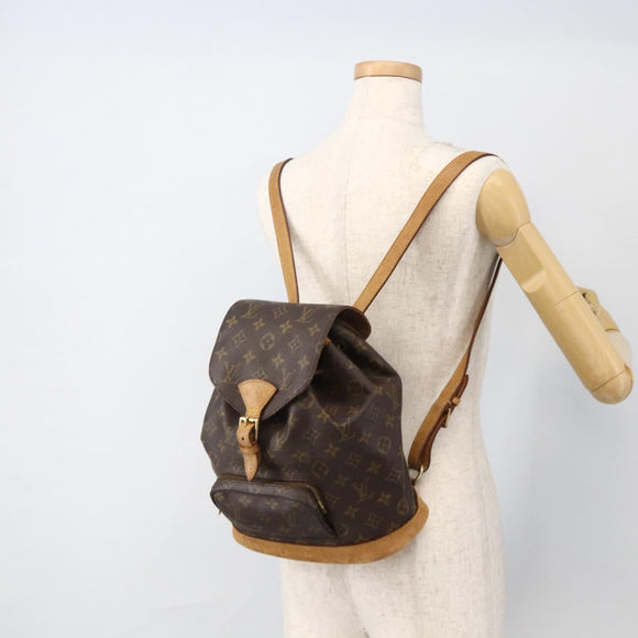 LOUIS VUITTON Monogram Montsouris MM Backpack M51136 LV Auth BAZ851