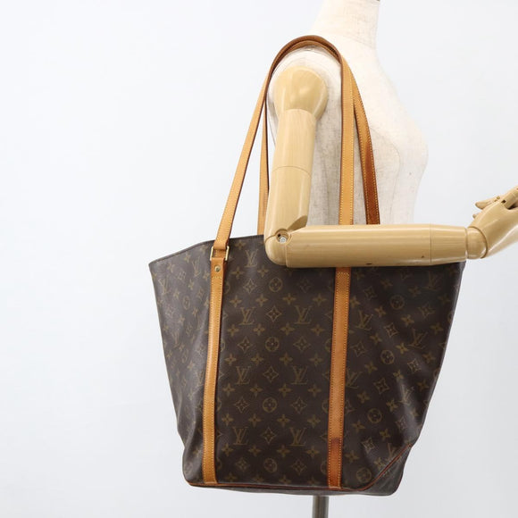 LOUIS VUITTON Monogram Sac Shopping Tote Bag M51108 LV Auth BAZ852