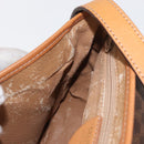 CELINE Macadam Canvas Shoulder Bag PVC Leather Brown Gold Auth BAZ855-19
