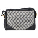 GUCCI GG Supreme Sherry Line Shoulder Bag PVC Navy Gold Red Auth BAZ856-13