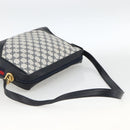 GUCCI GG Supreme Sherry Line Shoulder Bag PVC Navy Gold Red Auth BAZ856-7