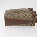 GUCCI GG Supreme Web Sherry Line Bag PVC Beige Gold 164 02 034 Auth BAZ858-4