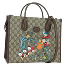 GUCCI GG Supreme Donald Disney Collaboration PVC 2way Beige 648134 Auth BAZ859SM-1