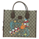 GUCCI GG Supreme Donald Disney Collaboration PVC 2way Beige 648134 Auth BAZ859SM-13