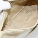 PRADA Accessory Pouch Nylon Beige Silver Auth BAZ860A-11