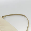 PRADA Accessory Pouch Nylon Beige Silver Auth BAZ860A-8