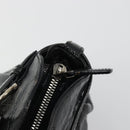 Salvatore Ferragamo Gancini Hand Bag Leather Black Gold Auth BAZ862A-19