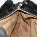 Salvatore Ferragamo Gancini Hand Bag Leather Black Gold Auth BAZ862A-20