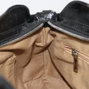 Salvatore Ferragamo Gancini Hand Bag Leather Black Gold Auth BAZ862A-21