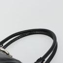 Salvatore Ferragamo Gancini Hand Bag Leather Black Gold Auth BAZ862A-8