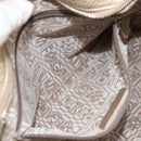 Salvatore Ferragamo Gancini Hand Bag Leather Champagne Gold Silver Auth BAZ863-24