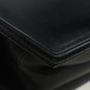 TIFFANY&Co. Chain Shoulder Bag Leather 2way Black Gold Auth BAZ864V-9