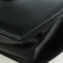TIFFANY&Co. Chain Shoulder Bag Leather 2way Black Gold Auth BAZ864V-14
