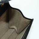 TIFFANY&Co. Chain Shoulder Bag Leather 2way Black Gold Auth BAZ864V-20