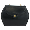 TIFFANY&Co. Chain Shoulder Bag Leather 2way Black Gold Auth BAZ864V-13