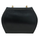 TIFFANY&Co. Chain Shoulder Bag Leather 2way Black Gold Auth BAZ864V-2