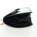 TIFFANY&Co. Chain Shoulder Bag Leather 2way Black Gold Auth BAZ864V-3