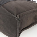 HERMES Her Line MM Hand Bag Canvas Gray Silver Auth BAZ866-12