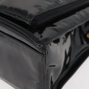 CHANEL COCO Mark Tragetasche Lackleder Schwarz Gold CC Auth BAZ868-15
