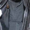 CHANEL COCO Mark Tragetasche Lackleder Schwarz Gold CC Auth BAZ868-20