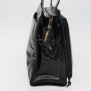 CHANEL COCO Mark Tragetasche Lackleder Schwarz Gold CC Auth BAZ868-4