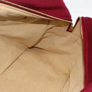 CHANEL Choco Bar Hand Bag Cotton Bordeaux Gold CC Auth BAZ870-20