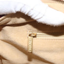 CHANEL Choco Bar Hand Bag Cotton Bordeaux Gold CC Auth BAZ870-22
