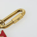 LOUIS VUITTON Bijoux Sac LV Flag Key Holder metal Gold Tone MP2484 Auth BAZ874A-9