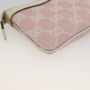 GUCCI GG Canvas Pouch Pink Gold Auth BAZ875A-16