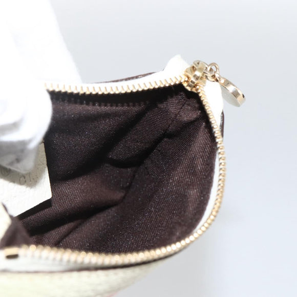 GUCCI GG Canvas Pouch Pink Gold Auth BAZ875A
