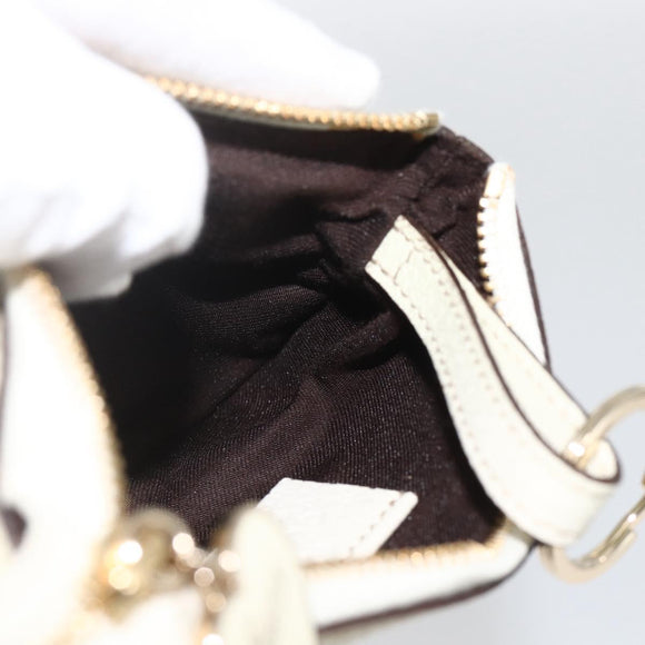GUCCI GG Canvas Pouch Pink Gold Auth BAZ875A