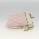 GUCCI GG Canvas Pouch Pink Gold Auth BAZ875A-4
