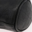 CHANEL Camellia Drawstring Pouch Lamb Skin Black Gold CC Auth BAZ879A-10
