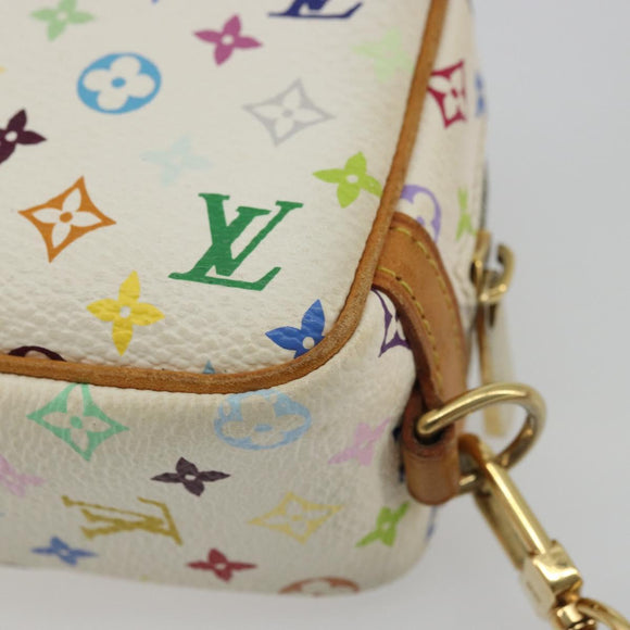 LOUIS VUITTON Monogram Multicolor Trousse Wapity Pouch White M58033 Auth BAZ880A
