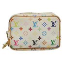 LOUIS VUITTON Monogram Multicolor Trousse Wapity Pouch White M58033 Auth BAZ880A-13