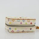 LOUIS VUITTON Monogram Multicolor Trousse Wapity Pouch White M58033 Auth BAZ880A-5